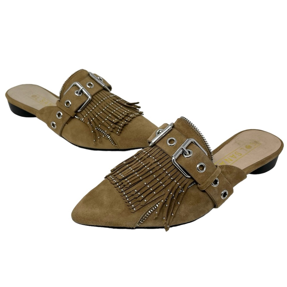 Solsana Sadie Slide Tobacco Suede EU37